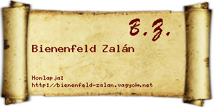 Bienenfeld Zalán névjegykártya