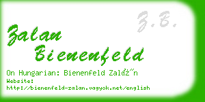 zalan bienenfeld business card